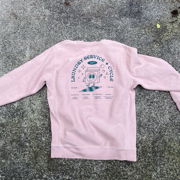 Independent Trading Company Crewneck Sweatshirt Pink Size Large - Picture 1 of 5